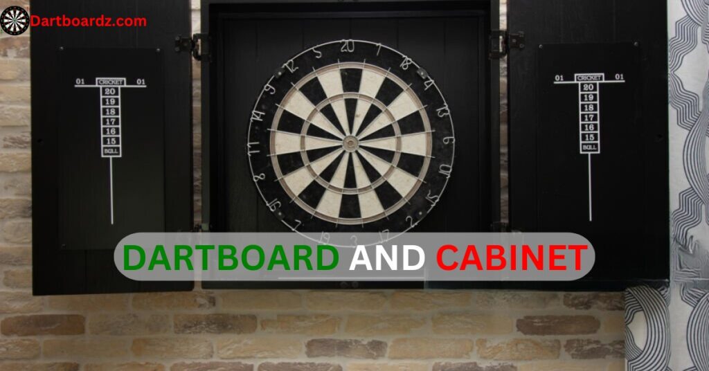 dartboard and cabinet
